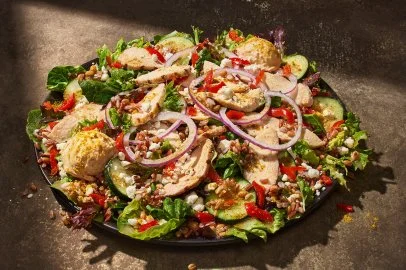 Panera Bread Menu 2026 136 Mediterranean Chicken Greens with Grains