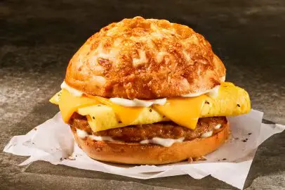 Panera Bread Menu 2026 6 Sausage Egg Asiago Bagel Stack